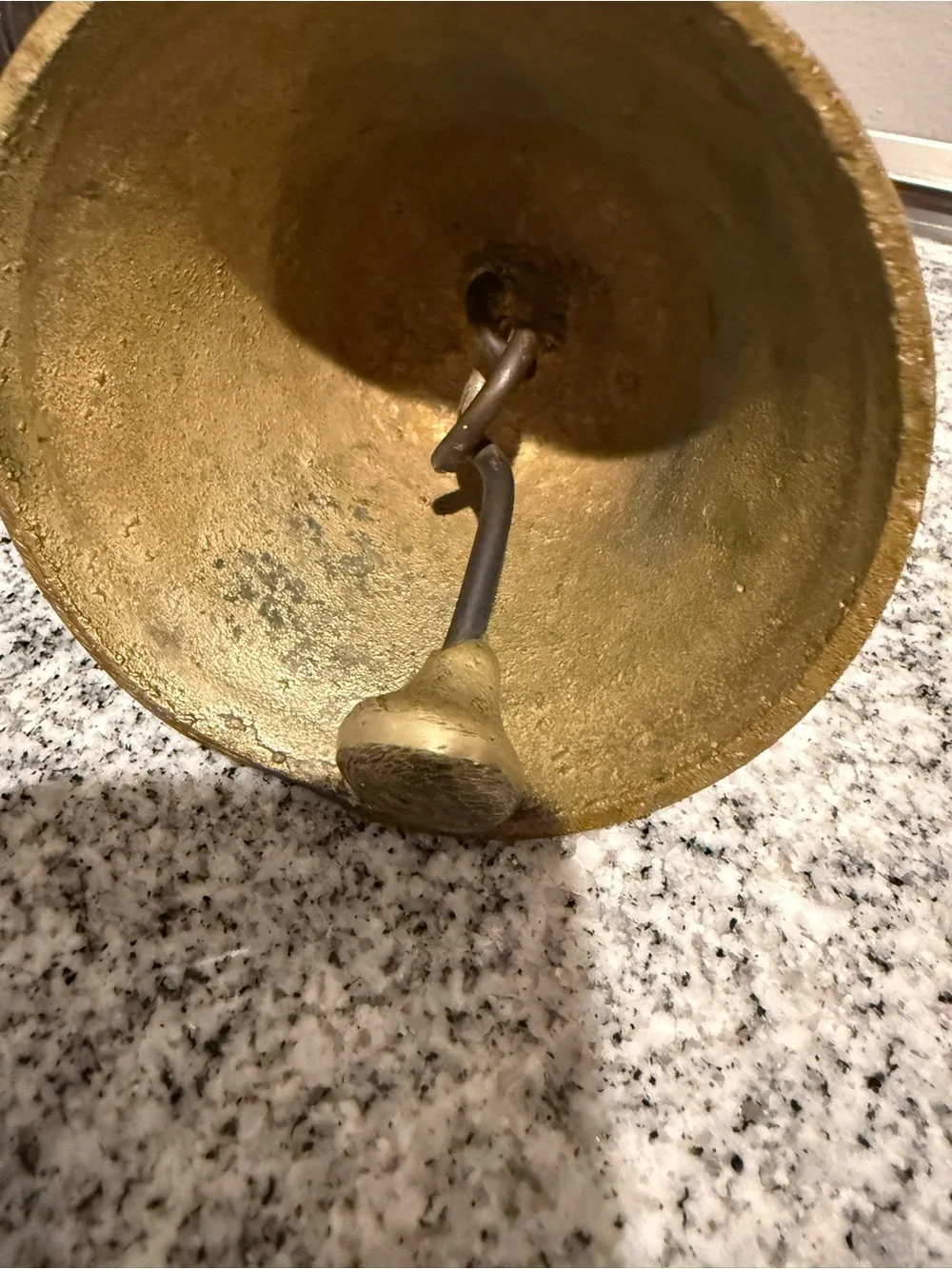 Swiss Brass Cowbell with Iron Handle